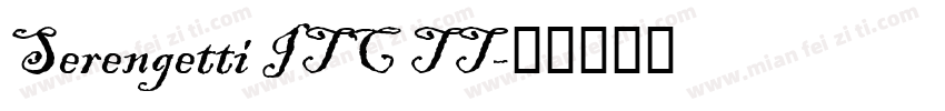 Serengetti ITC TT字体转换
